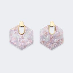 Vintage Geometric Shape Pink Earrings2