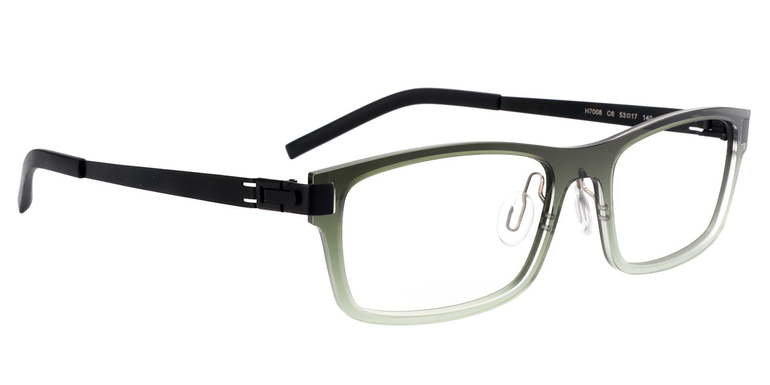 Rectangle Dark-Green Glasses | Zeelool Glasses2