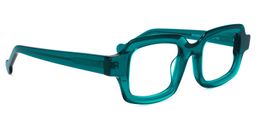 Rune Square Peacock-Blue Glasses2