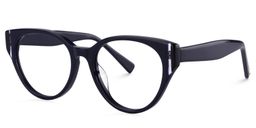 Carroll Oval Dark Blue Glasses2
