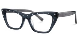 Casey Cat Eye Gray Glasses3