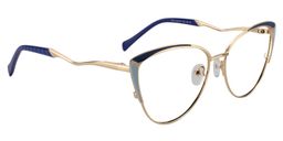Celestine Cat Eye Blue Glasses2