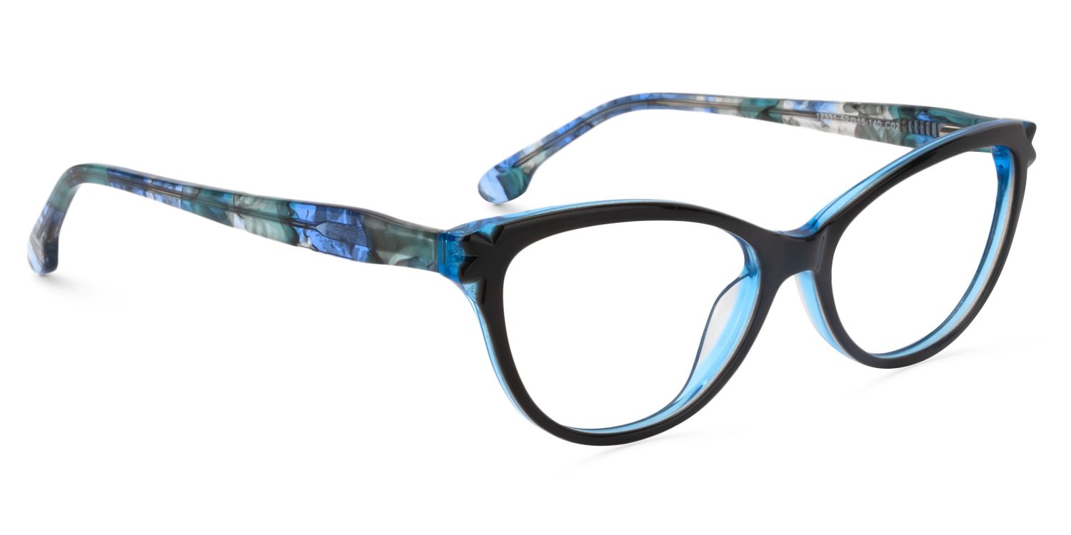 Cat Eye Dark Blue Glasses | Zeelool Glasses3