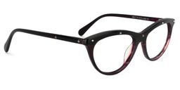 Chailyn Cat Eye Black-Red Glasses2