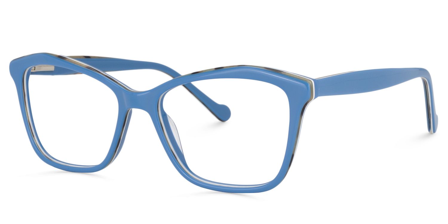 Rectangle Blue Glasses | Zeelool Glasses3