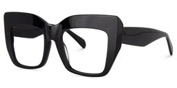 Charmaine Cat Eye Black Glasses3