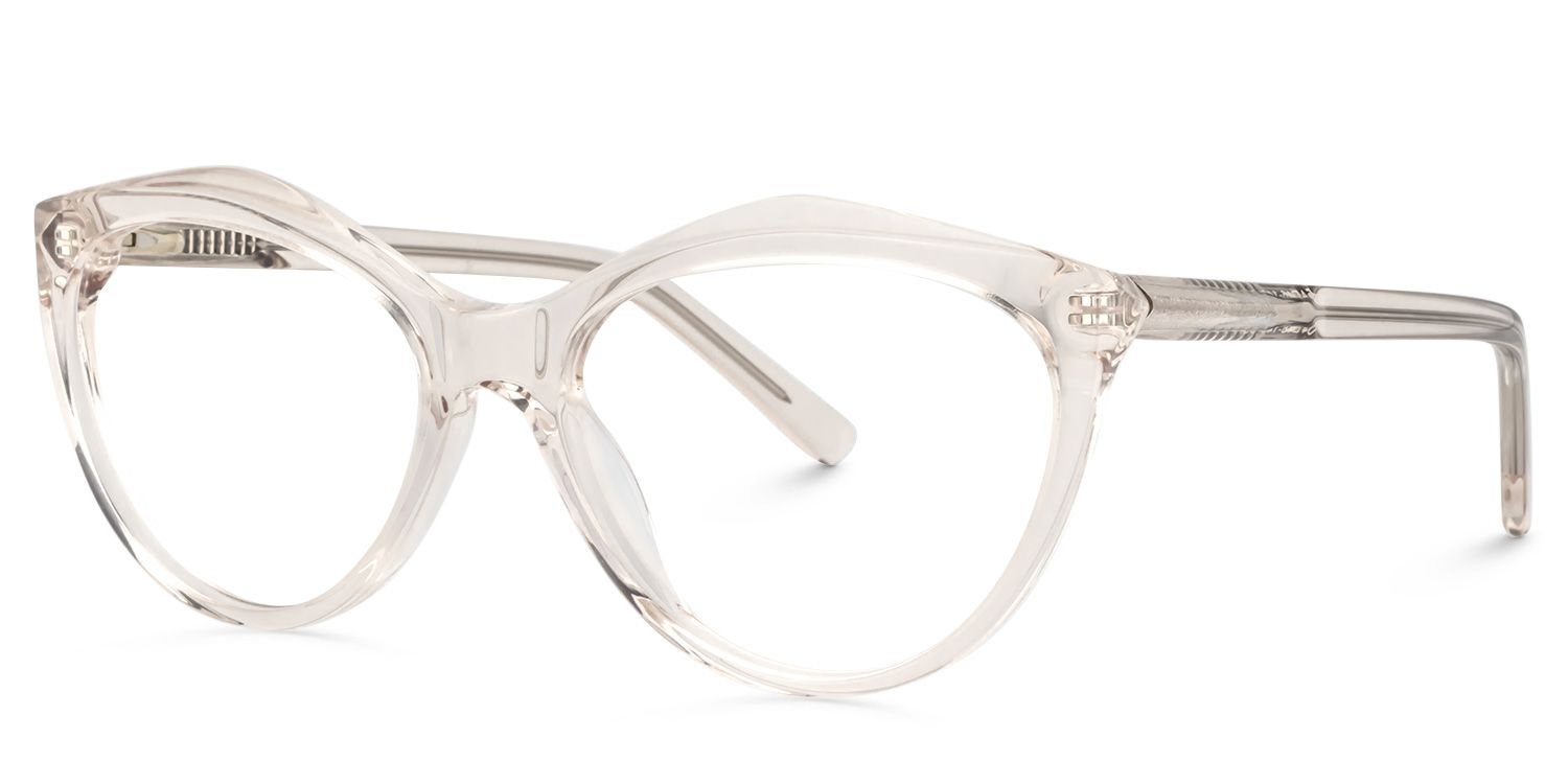 Cat Eye Beige Glasses | Zeelool Glasses3