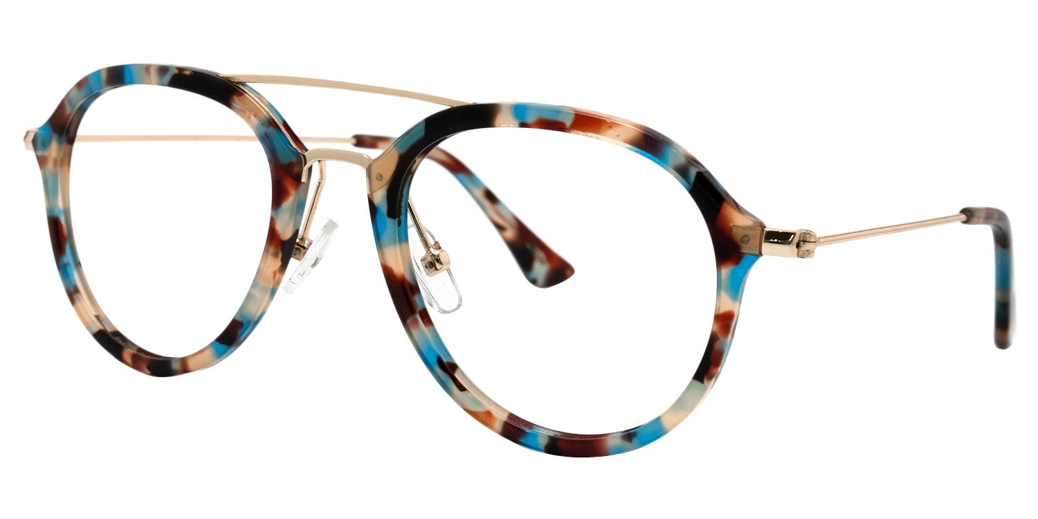 Aviator Blue Tortoise Glasses | Zeelool Glasses2