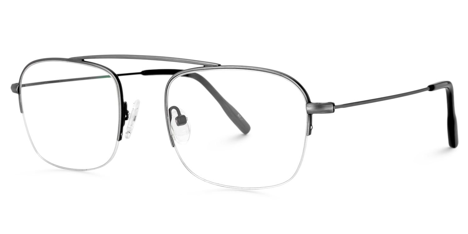 Rectangle Silver Glasses | Zeelool Glasses3