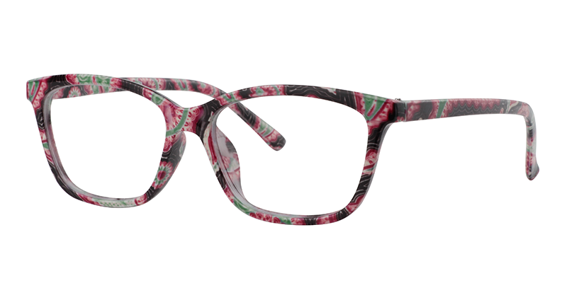 Rectangle Pink Floral Reading Glasses | Zeelool Reading Glasses2