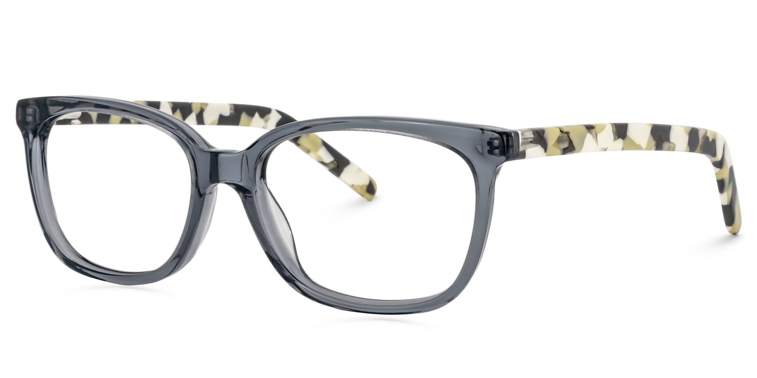 Rectangle Gray Glasses | Zeelool Glasses3