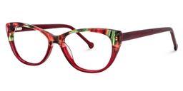 Claire Cat Eye Dark Red Glasses3