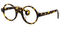 Cinnamon Round Yellow-Tortoise Glasses2