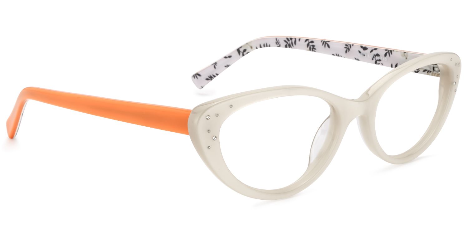 Cat Eye Ivory Glasses | Zeelool Glasses2