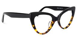 Claudette Cat Eye Yellow Tortoise Glasses2