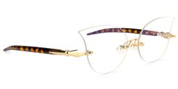 Clayborne Cat Eye Gold Glasses1
