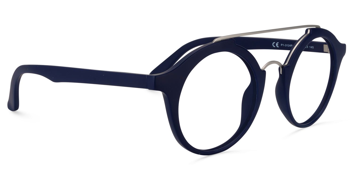 Aviator Dark Blue Glasses | Zeelool Glasses2