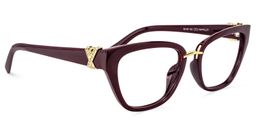 Conner Cateye Dark Red Glasses1