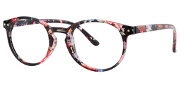 Hulda Oval Red Floral Reading Glasses2