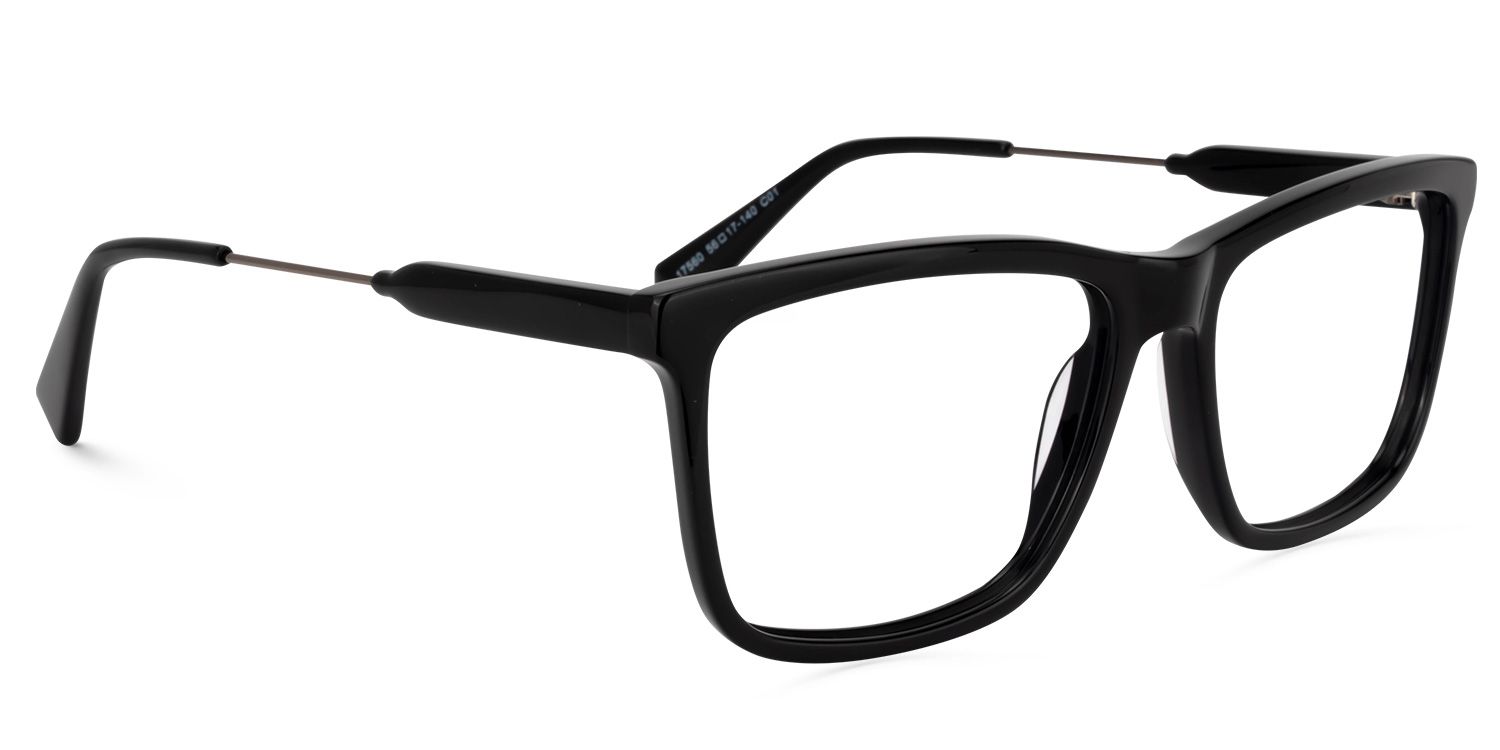 Rectangle Black Glasses | Zeelool Glasses2