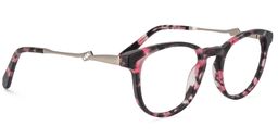 Darline Round Pink Floral Glasses1