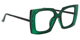 Landen Square Dark-Green Glasses3