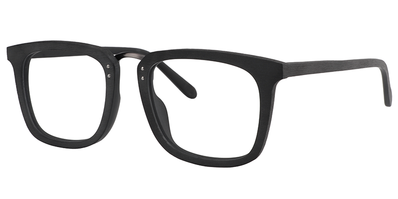 Rectangle Black Glasses | Zeelool Prescription Glasses2