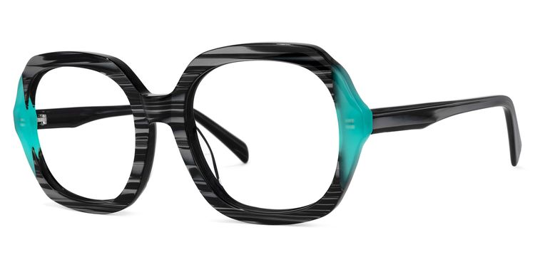 Raquell Square Turquoise Glasses