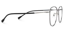 Navedo Square Black-Silver Glasses2