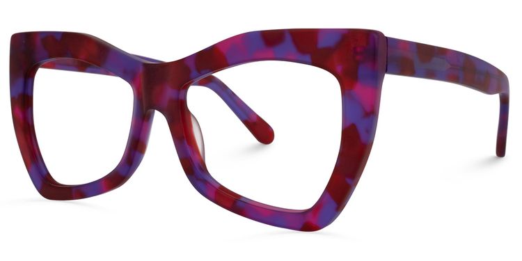 Bernita Geometric Red-Purple Glasses