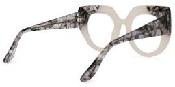 Kitione Cateye White Glasses3