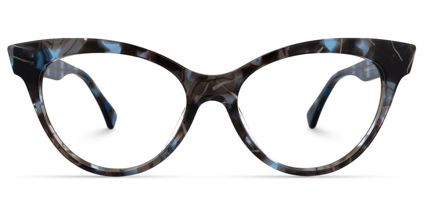 Lyndon Cateye Blue-Floral Glasses