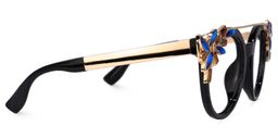 Fatima Round Black Glasses2