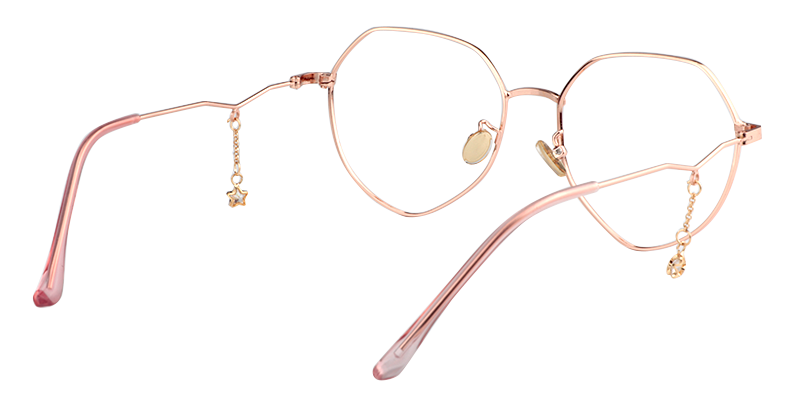 Geometric Pink Glasses | Zeelool Eyewear3