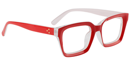 Ena Rectangle Red Reading Glasses3