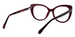 Fannie Cateye Dark-Red Glasses4
