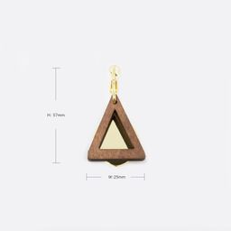 Vintage Triangle Wood Earrings 3