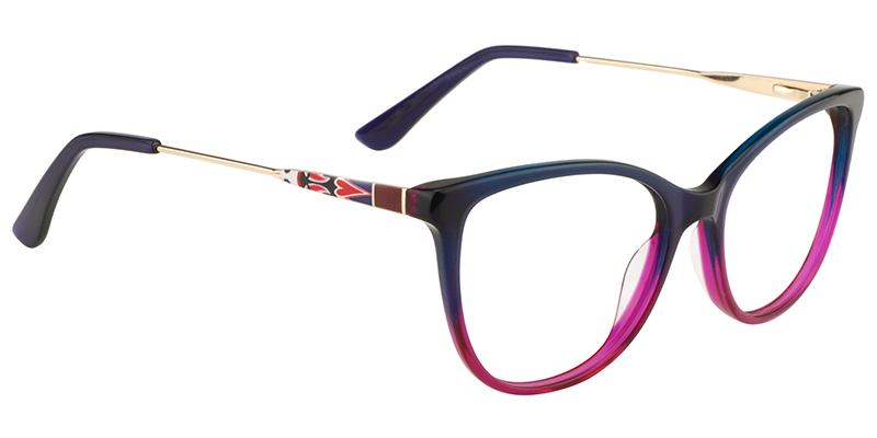 Round Purple Glasses | Zeelool Eyeglass Frames3