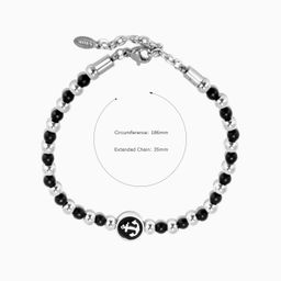 Vintage Beaded Black-Silver Bracelet3