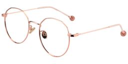 Susan Geometric Rose Gold Glasses 4