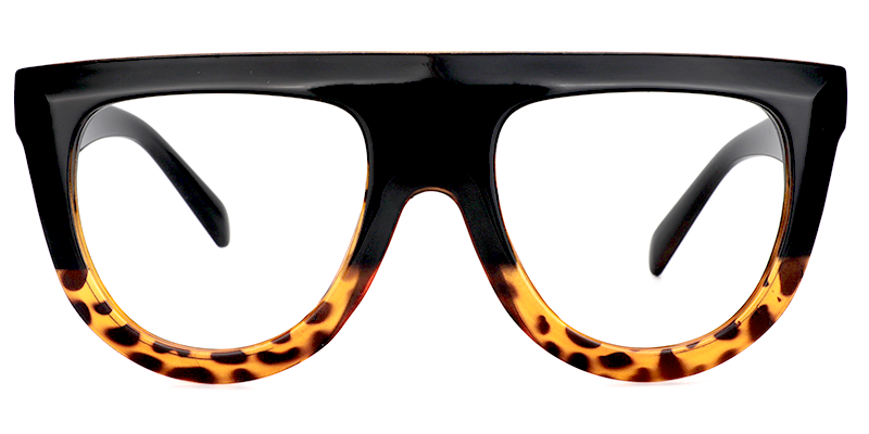 Square Tortoise-Gold Eyeglasses0