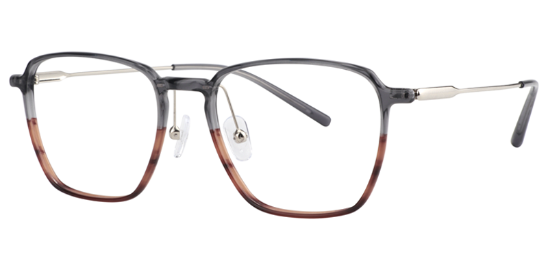 Rectangle Gray Glasses | Zeelool Optical2