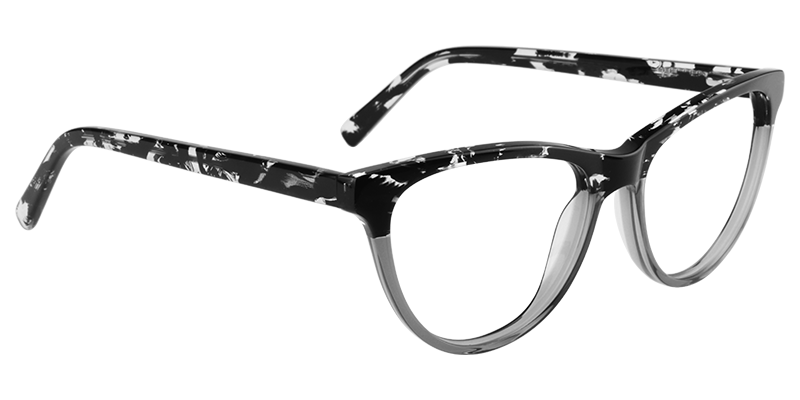 Round Black-Clear Glasses | Zeelool Eyeglasses3