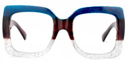 Addison Rectangle Blue Glasses0