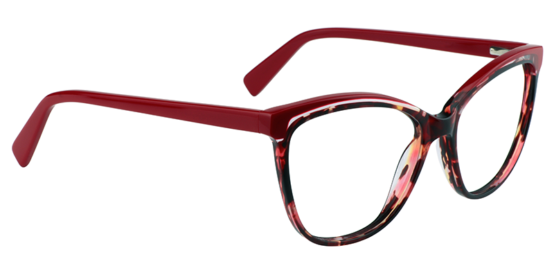 Cateye Red Glasses | Zeelool Eyeglasses3