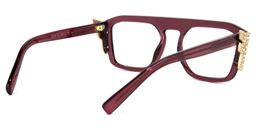 Makayla Square Dark-Red Glasses4