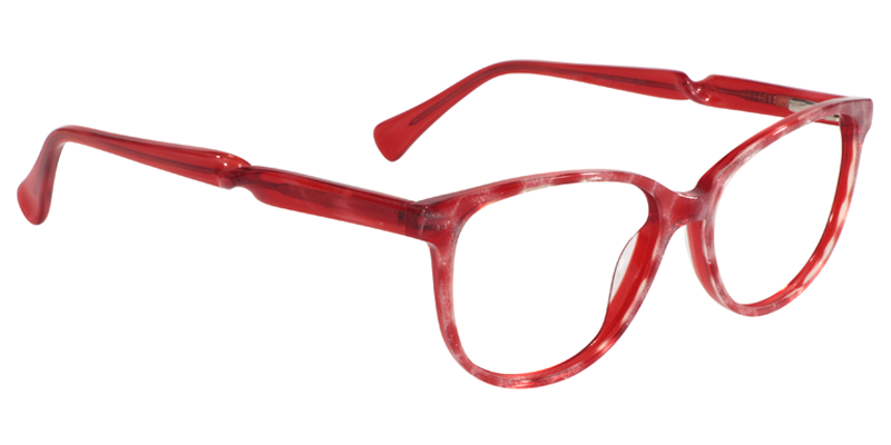 Oval Red Glasses | Zeelool Prescription Eyeglasses3