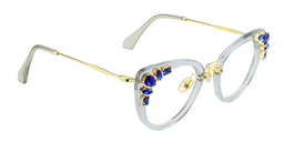 Nicola Cat Eye Blue Glasses4