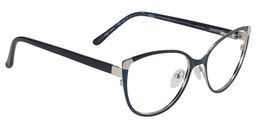 Darlene Round Dark Blue Glasses3