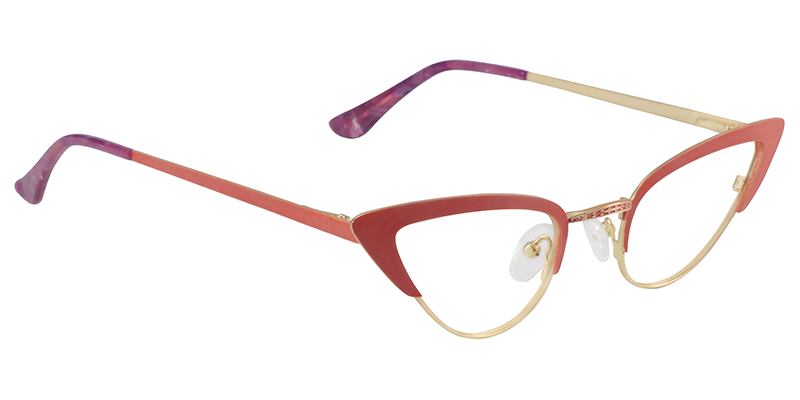 Living Coral Cateye Glasses | Zeelool Eyeglass Frames3